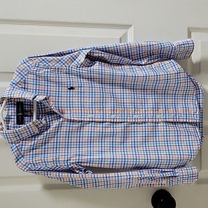 Ralph Lauren Boys Long sleeve Button down, Small (8), Blue/White/orange